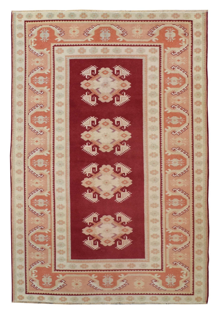 Handmade Vintage Turkish Milas Rug | 172 x 109 cm | 5'8" x 3'7" - Najaf Rugs & Textile