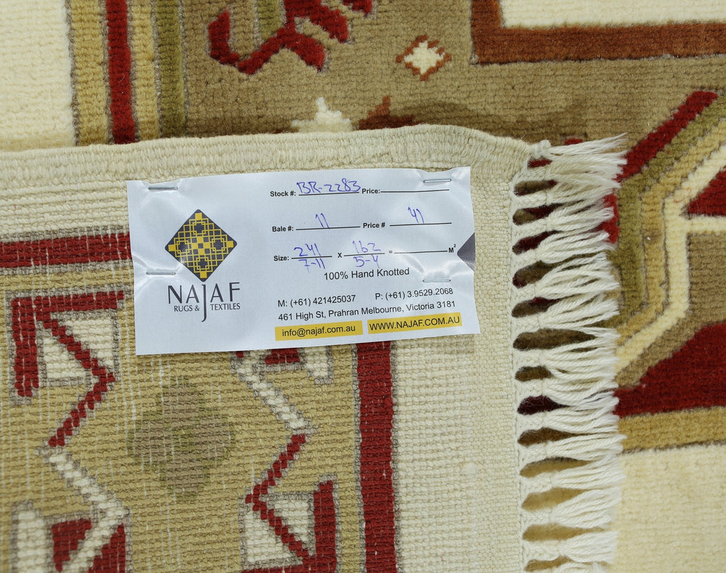 Handmade Vintage Turkish Milas Rug | 241 x 162 cm | 7'11" x 5'4" - Najaf Rugs & Textile