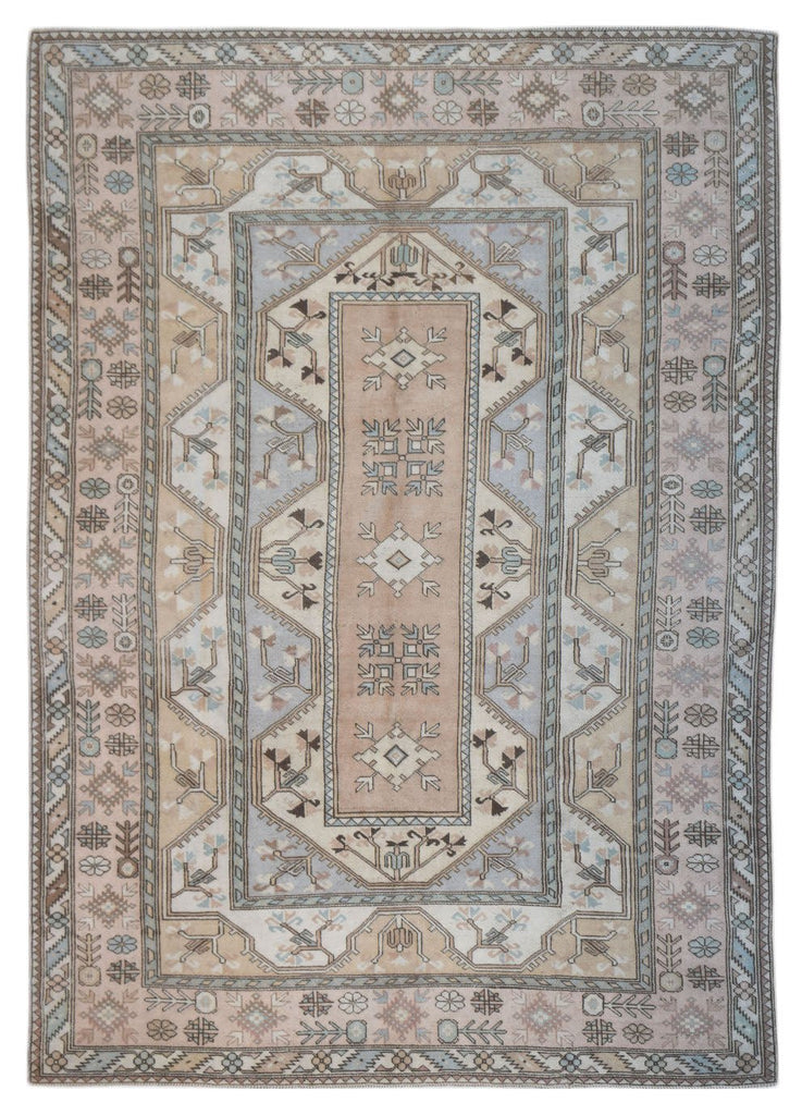 Handmade Vintage Turkish Milas Rug | 291 x 208 cm | 9'7" x 6'10" - Najaf Rugs & Textile