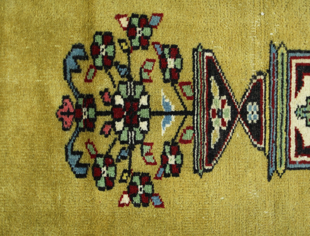 Handmade Vintage Turkish Prayer Rug | 106 x 78 cm | 3'6" x 2'7" - Najaf Rugs & Textile