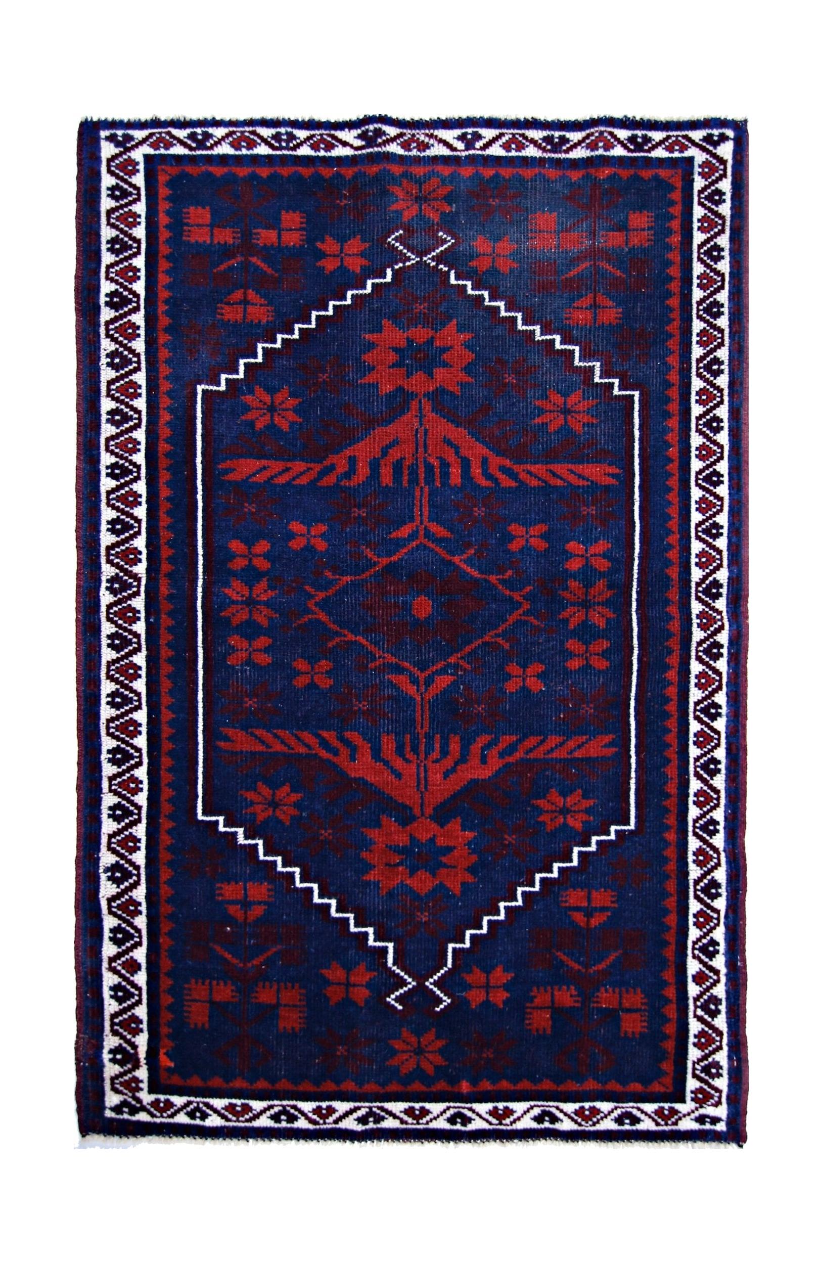 Handmade Vintage Turkish Rug | 121 x 79 cm | 4' x 2'7" - Najaf Rugs & Textile