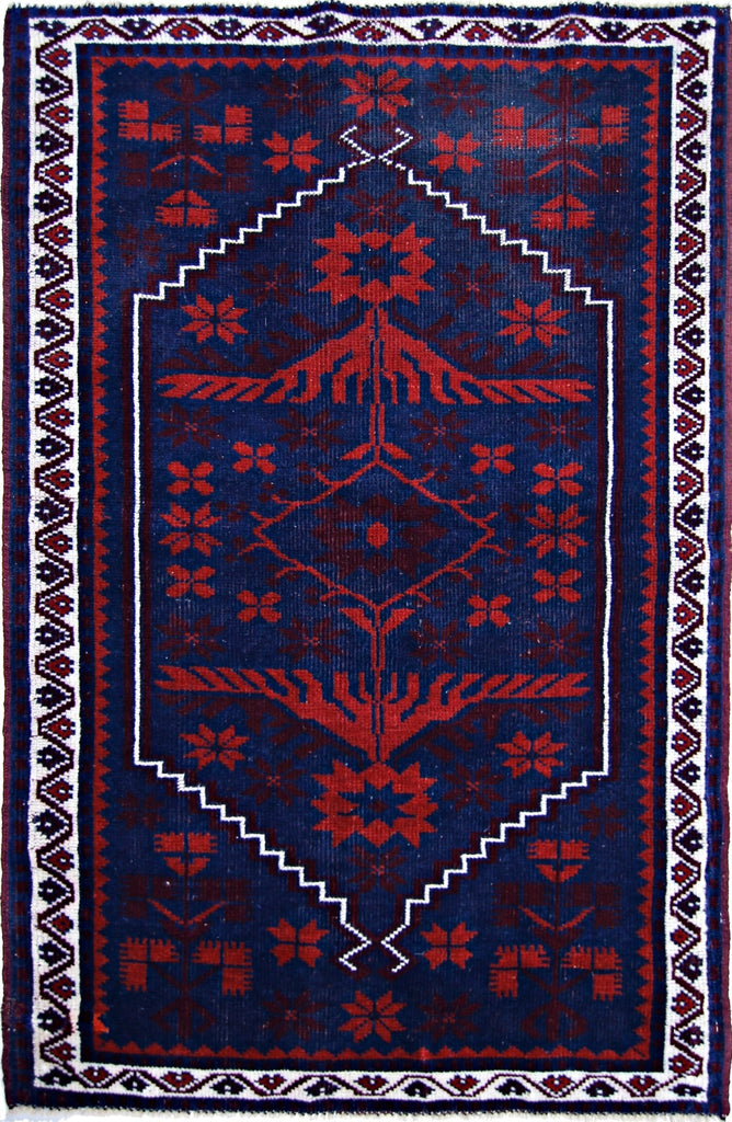 Handmade Vintage Turkish Rug | 121 x 79 cm | 4' x 2'7" - Najaf Rugs & Textile