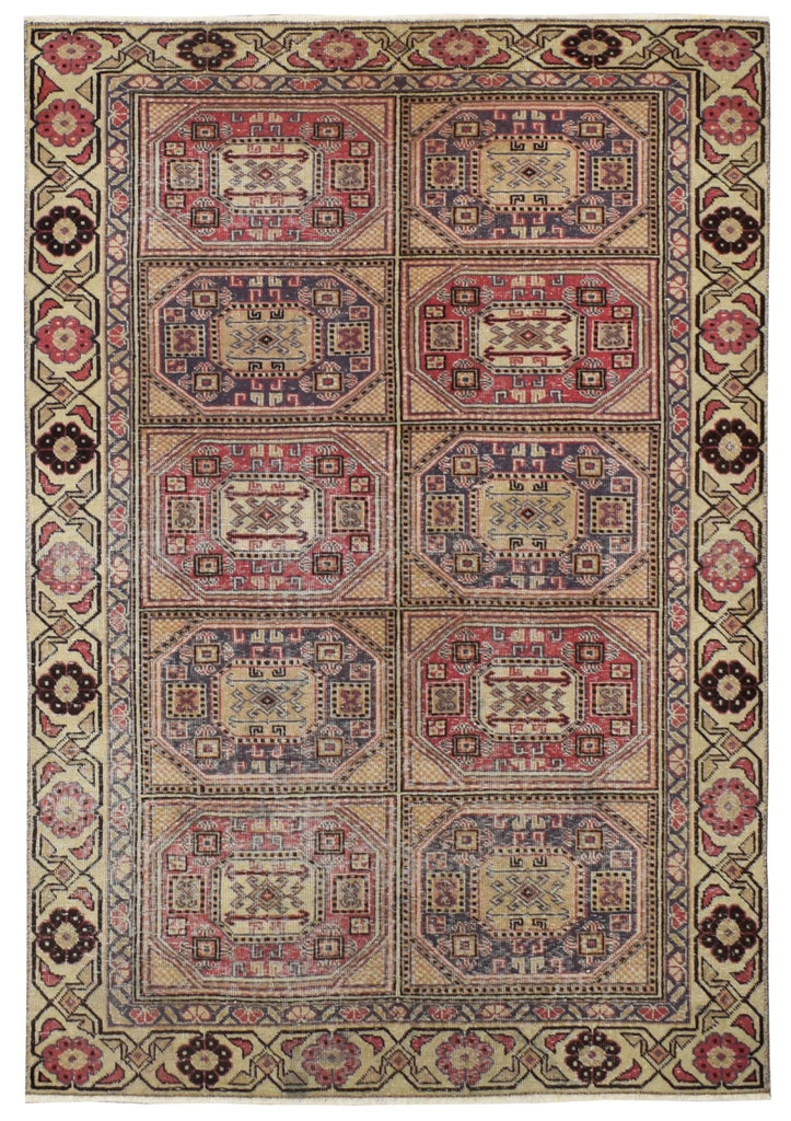 Handmade Vintage Turkish Rug | 164 x 114 cm | 5'4" x 3'7" - Najaf Rugs & Textile