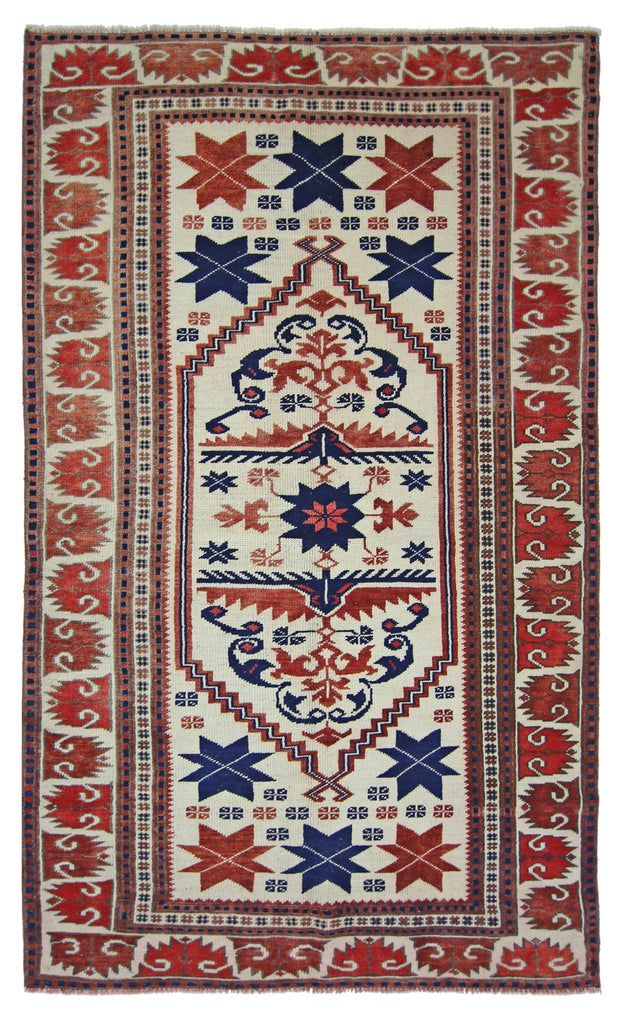 Handmade Vintage Turkish Rug | 182 x 106 cm | 6' x 3'6" - Najaf Rugs & Textile