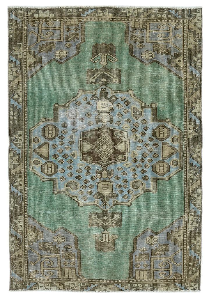 Handmade Vintage Turkish Rug | 185 x 119 cm | 6'1" x 3'11" - Najaf Rugs & Textile