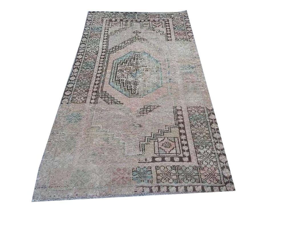 Handmade Vintage Turkish Rug | 190 x 103 cm | 6'2" x 3'4" - Najaf Rugs & Textile