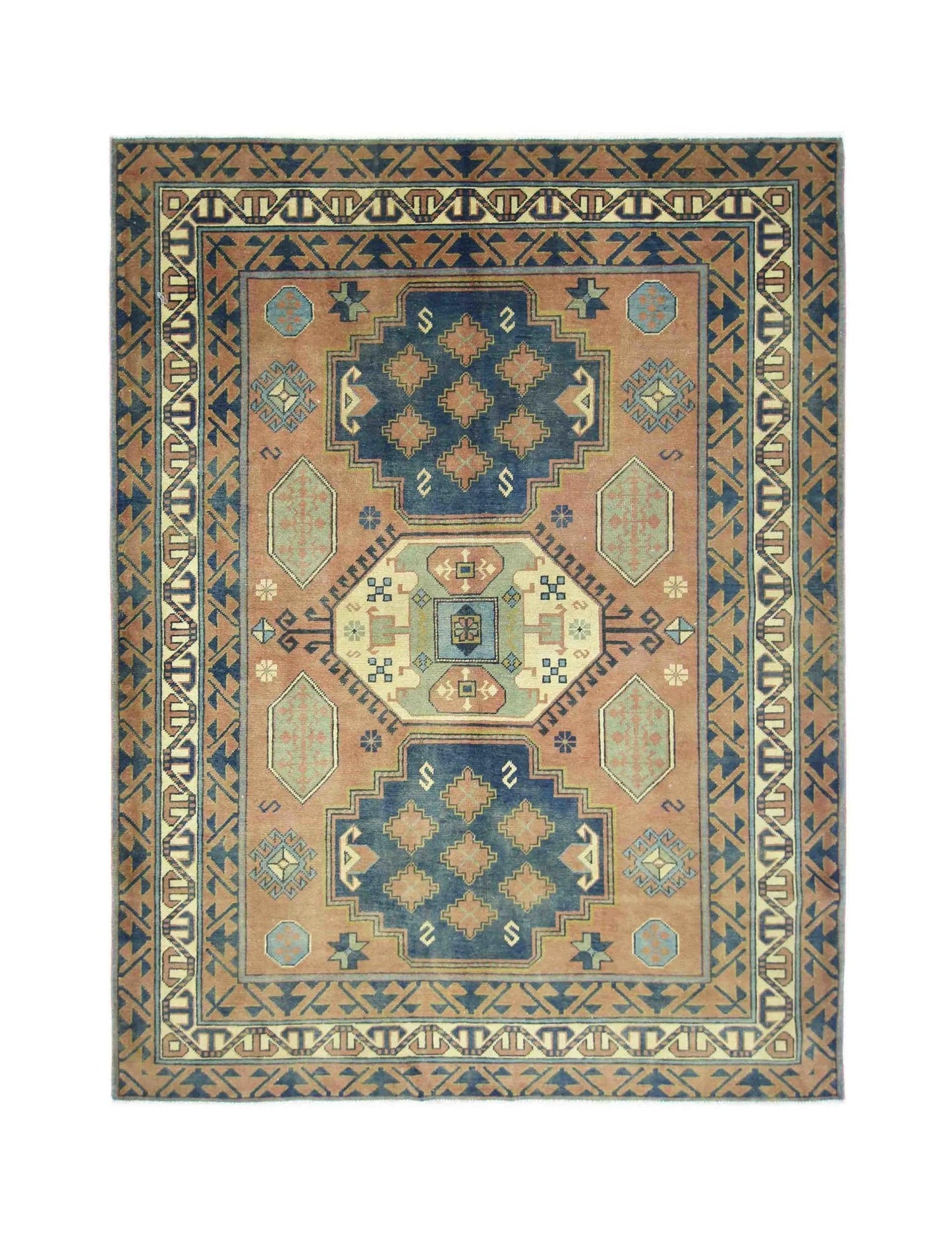 Handmade Vintage Turkish Rug | 190 x 142 cm | 6'3" x 4'8" - Najaf Rugs & Textile
