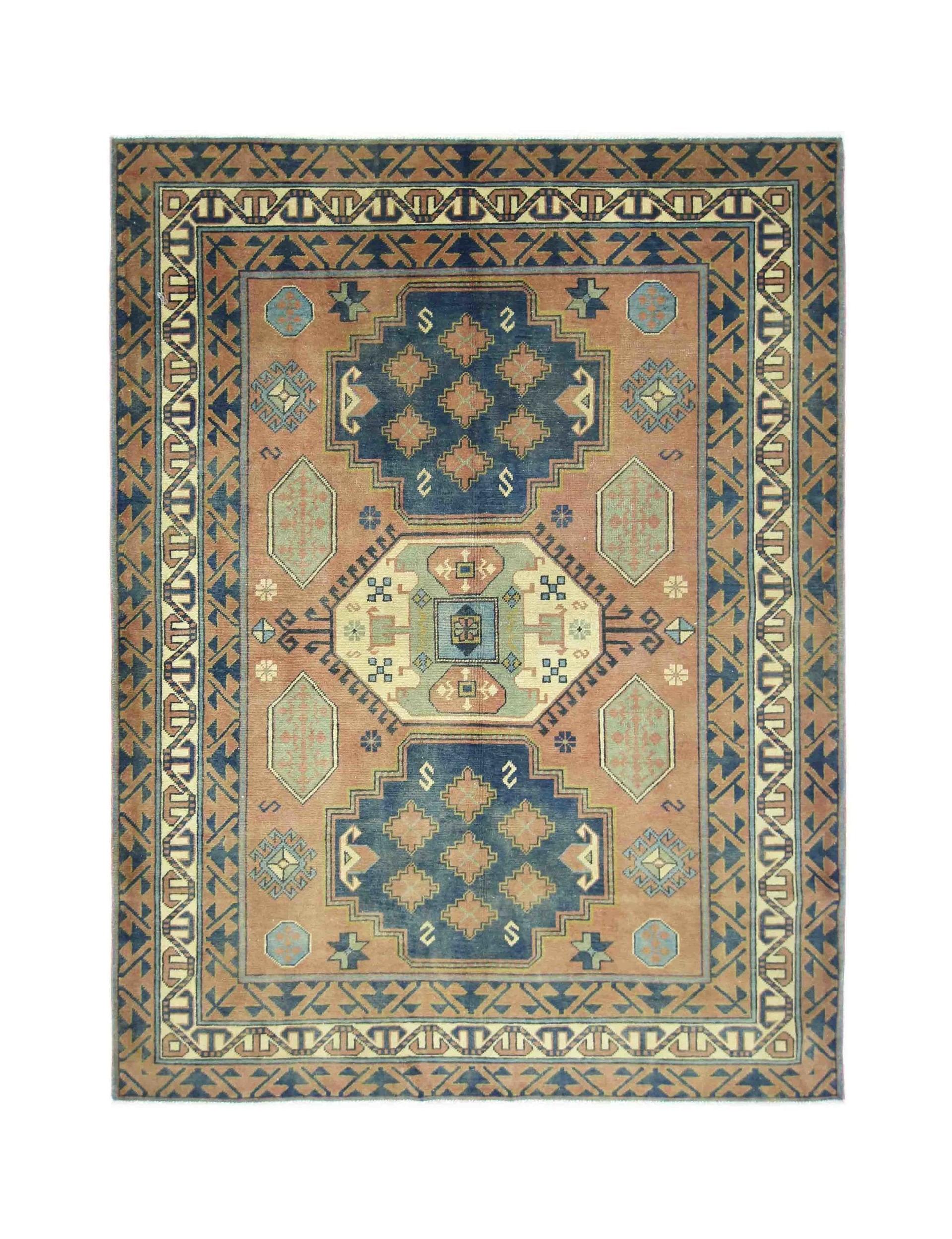 Handmade Vintage Turkish Rug | 190 x 142 cm | 6'3" x 4'8" - Najaf Rugs & Textile