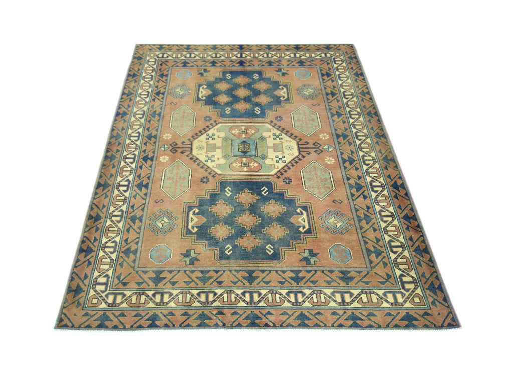 Handmade Vintage Turkish Rug | 190 x 142 cm | 6'3" x 4'8" - Najaf Rugs & Textile