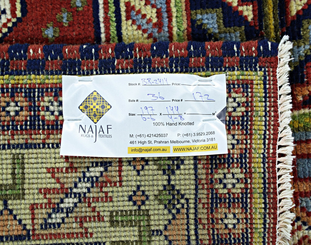 Handmade Vintage Turkish Rug | 197 x 144 cm | 6'6" x 4'8" - Najaf Rugs & Textile