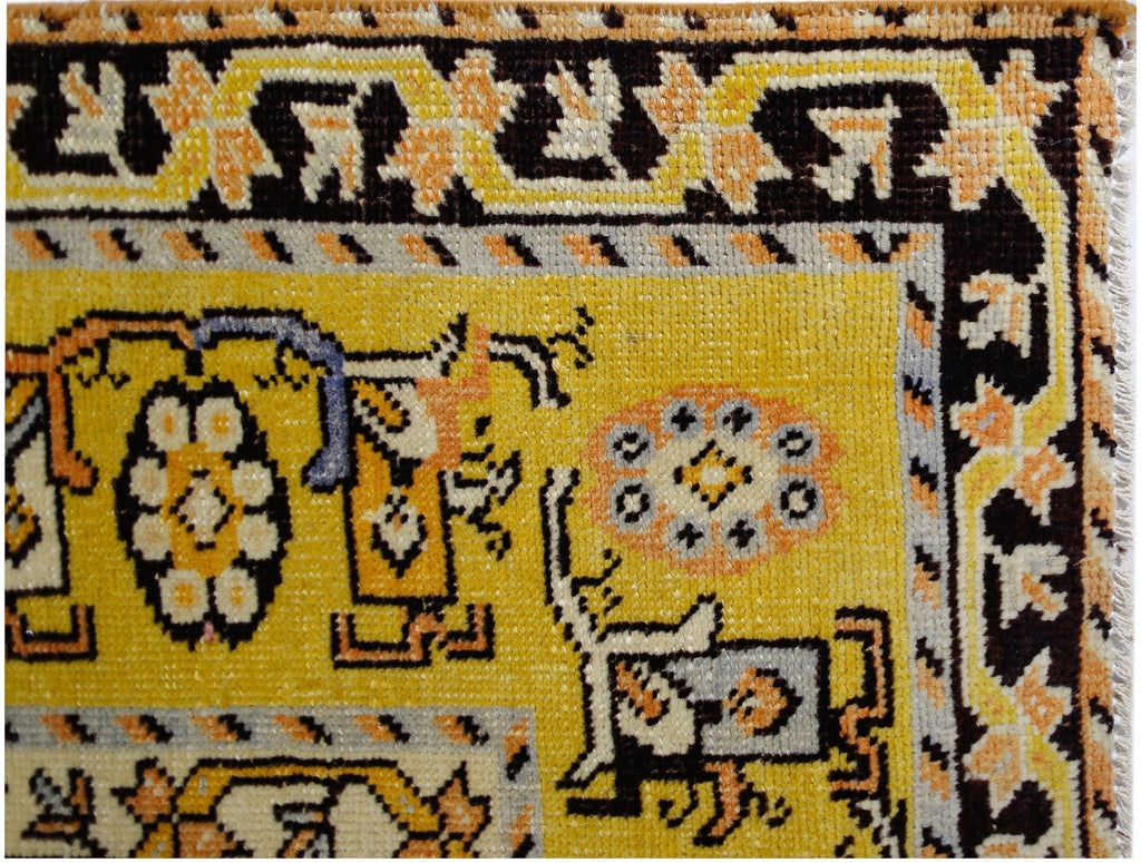 Handmade Vintage Turkish Rug | 207 x 110 cm | 6'9" x 3'7" - Najaf Rugs & Textile