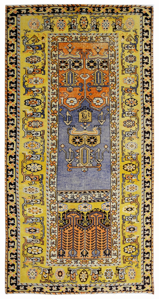 Handmade Vintage Turkish Rug | 207 x 110 cm | 6'9" x 3'7" - Najaf Rugs & Textile