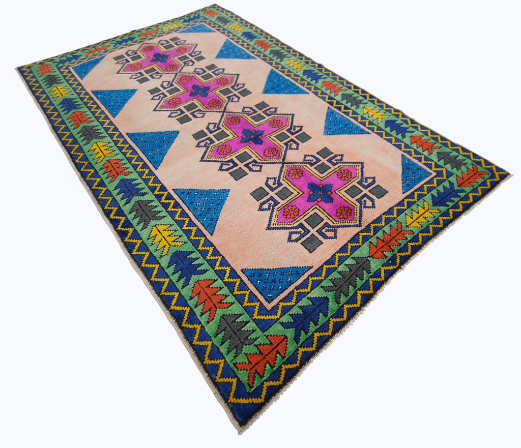 Handmade Vintage Turkish Rug | 207 x 125 cm | 6'10" x 4'1" - Najaf Rugs & Textile