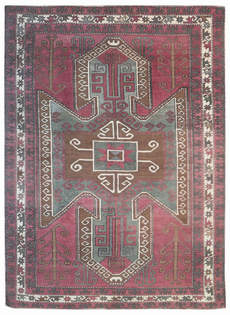Handmade Vintage Turkish Rug | 207 x 155 cm | 6'9" x 5'1" - Najaf Rugs & Textile