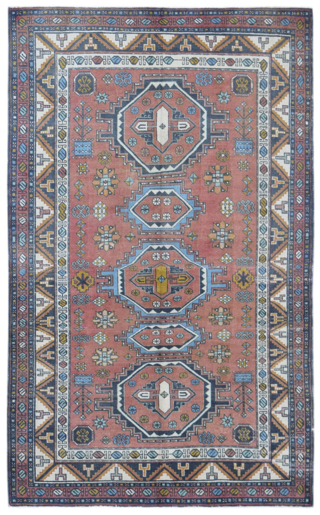 Handmade Vintage Turkish Rug | 234 x 148 cm | 7'8" x 4'10" - Najaf Rugs & Textile