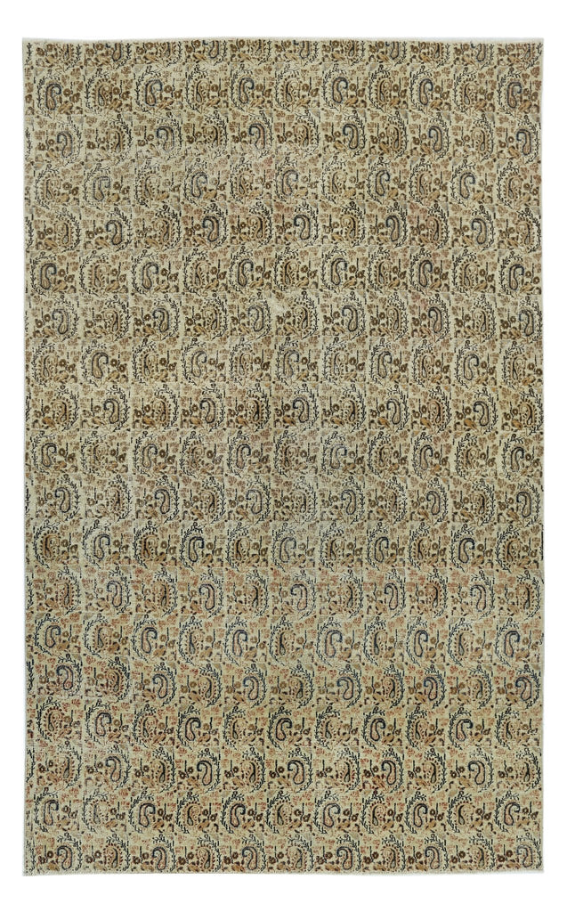 Handmade Vintage Turkish Rug | 257 x 154 cm | 8'5" x 5'1" - Najaf Rugs & Textile