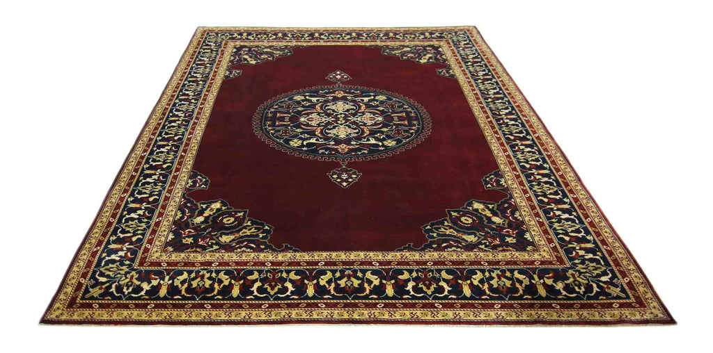 Handmade Vintage Turkish Rug | 337 x 273 cm | 11'1" x 8'11" - Najaf Rugs & Textile