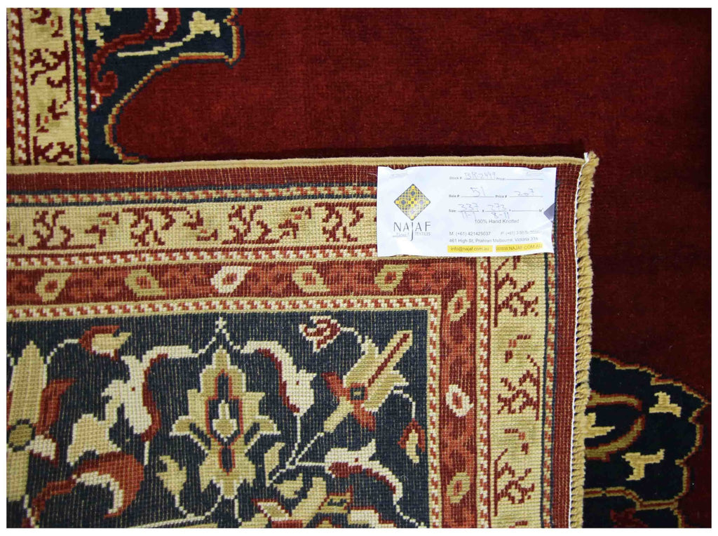Handmade Vintage Turkish Rug | 337 x 273 cm | 11'1" x 8'11" - Najaf Rugs & Textile