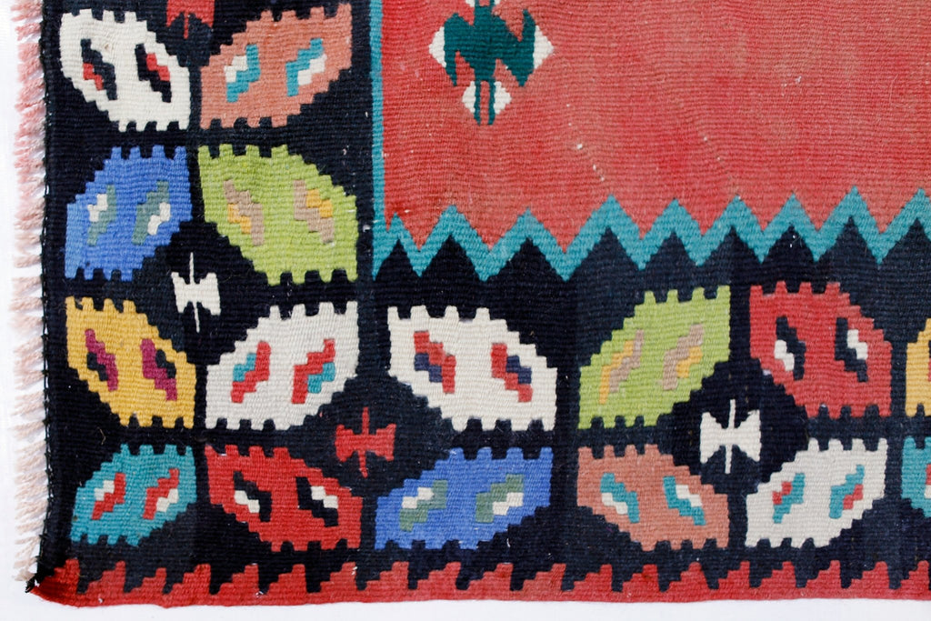 Handmade Vintage Turkish Sharkoy Kilim | 276 x 199 cm | 9'1" x 6'6" - Najaf Rugs & Textile