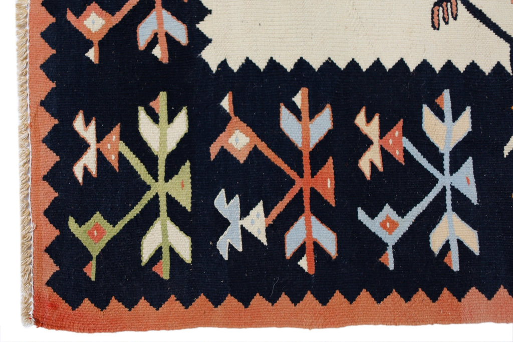 Handmade Vintage Turkish Sharkoy Kilim | 295 x 198 cm | 9'8" x 6'6" - Najaf Rugs & Textile