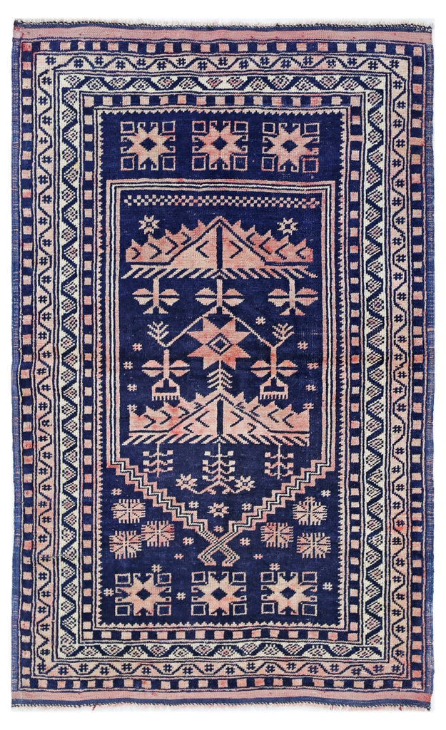 Handmade Vintage Turkish Yagcibedir Rug | 124 x 78 cm | 4'1" x 2'7" - Najaf Rugs & Textile