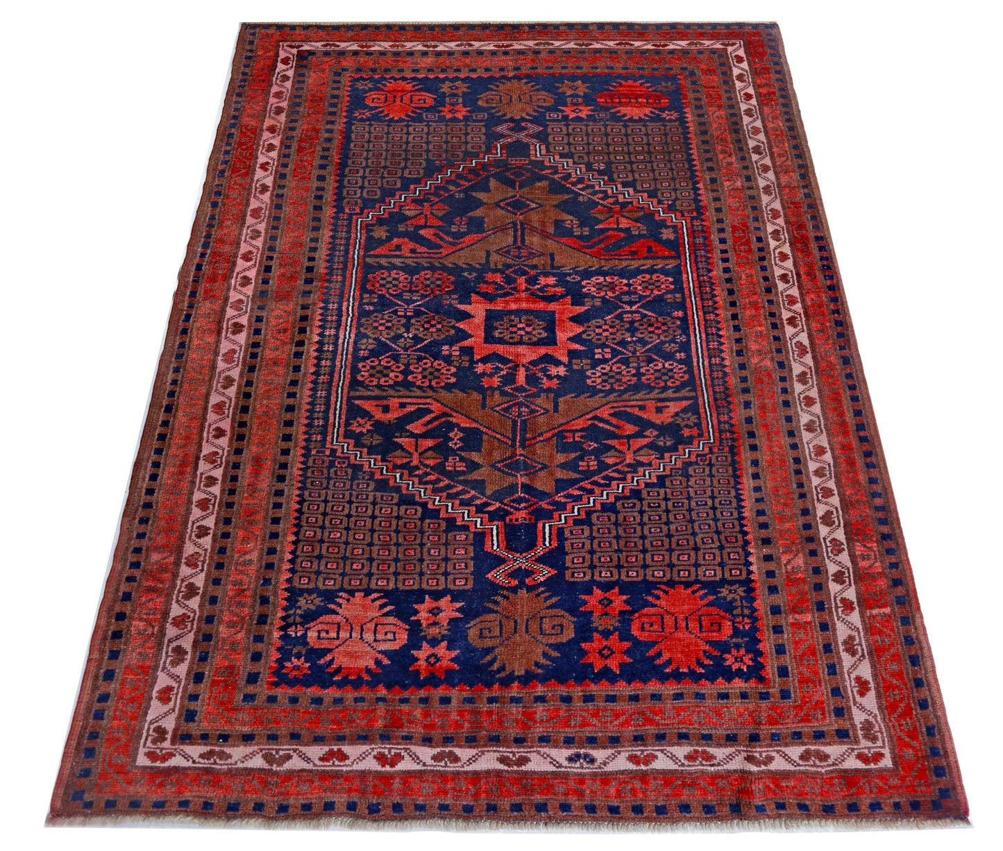 Handmade Vintage Turkish Yagcibedir Rug | 189 x 124 cm | 6'3" x 4'1" - Najaf Rugs & Textile