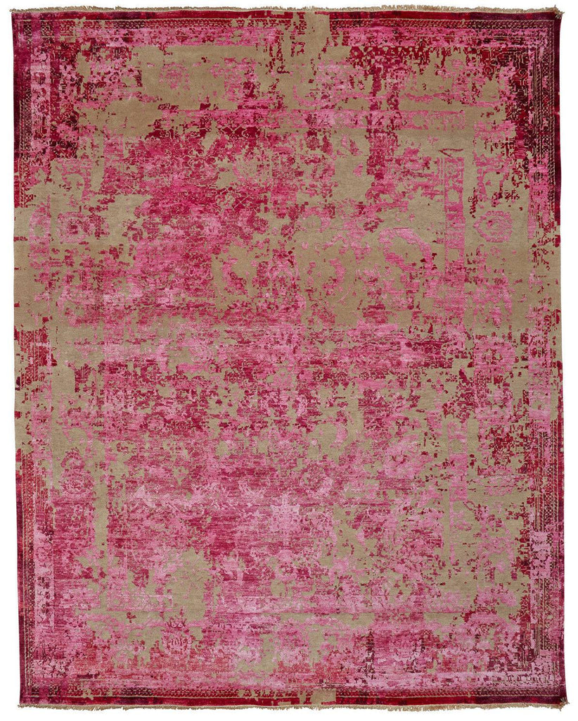 Handmade Viscose Silk Modern Indian Rug | 360 x 277 cm | 11'8" x 9' - Najaf Rugs & Textile