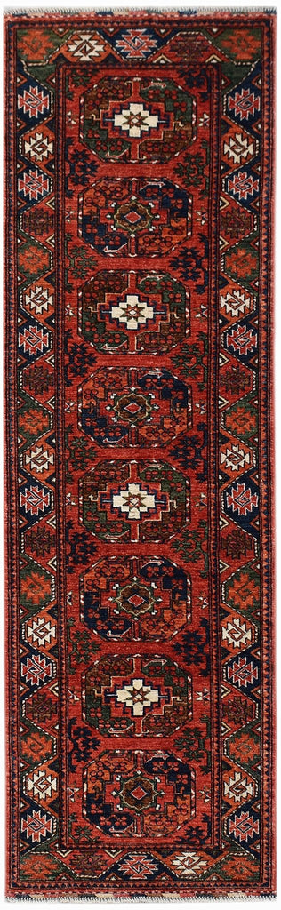 Handwoven Afghan Chobi Hallway Runner | 275 x 87 cm | 9'10" x 2'10" - Najaf Rugs & Textile