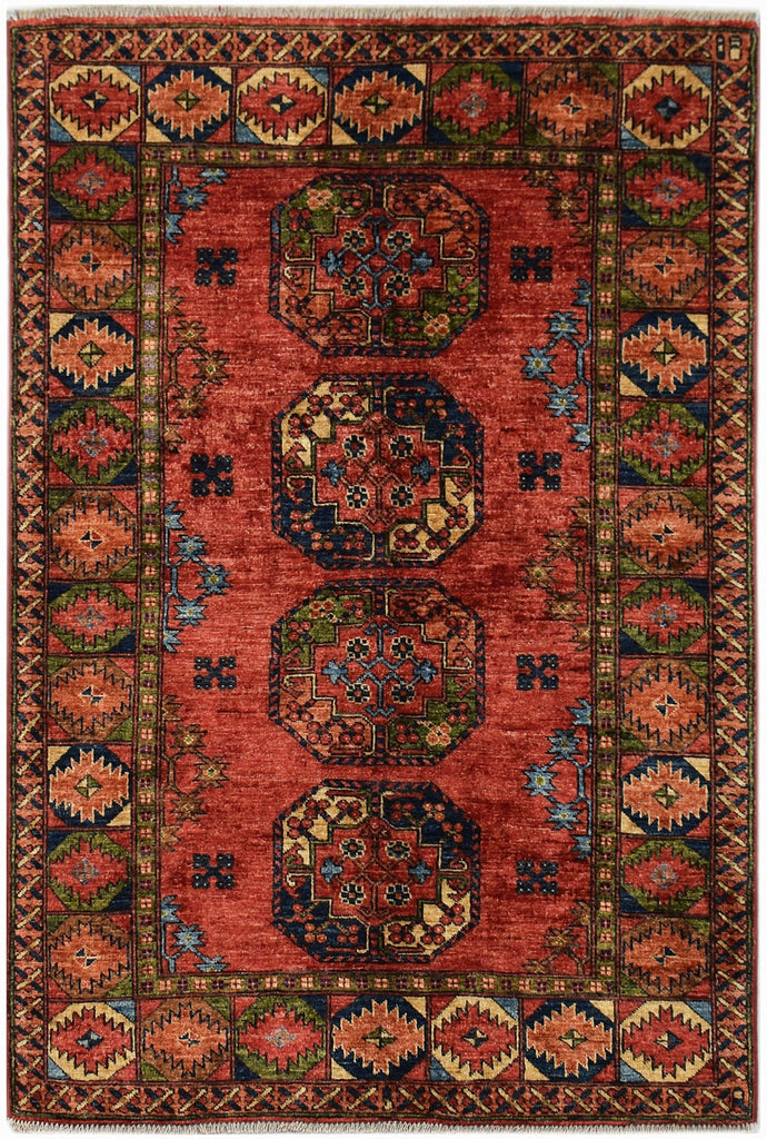 Handwoven Afghan Chobi Rug | 173 x 122 cm | 5'8" x 4' - Najaf Rugs & Textile
