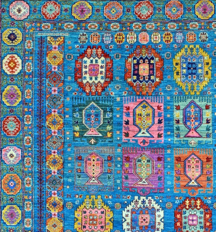 Handwoven Afghan Chobi Rug | 298 x 204 cm | 9’7” x 6’6” - Najaf Rugs & Textile