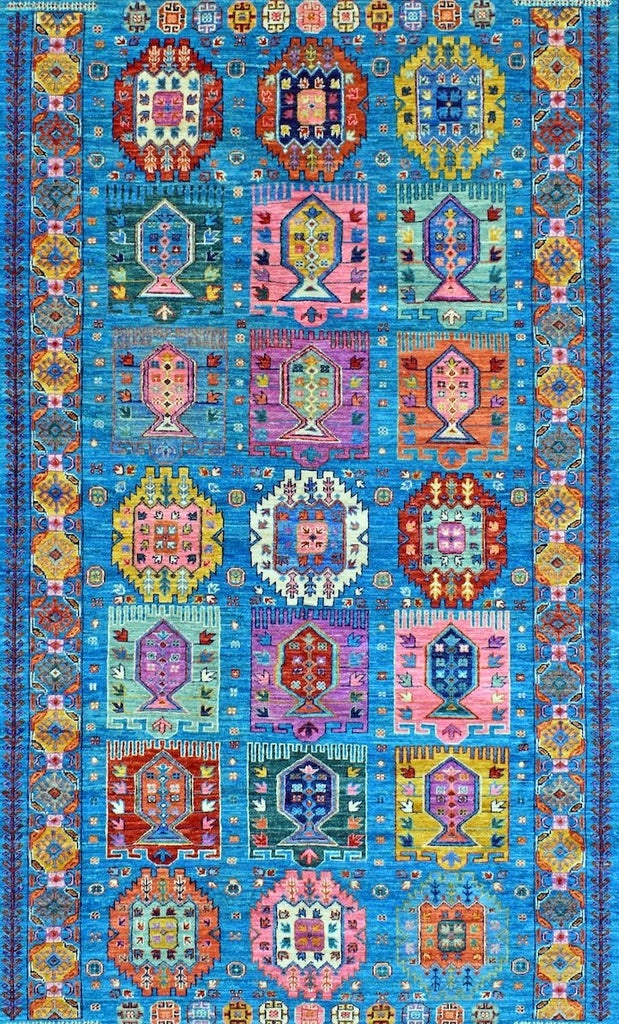 Handwoven Afghan Chobi Rug | 298 x 204 cm | 9’7” x 6’6” - Najaf Rugs & Textile