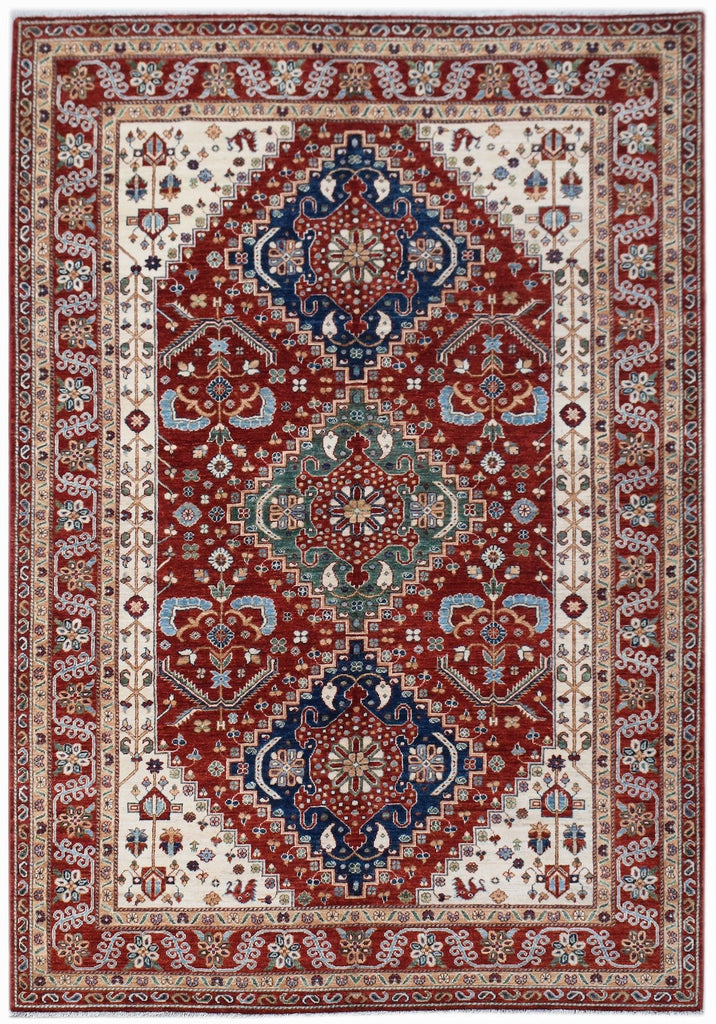 Handwoven Afghan Chobi Rug | 299 x 205 cm | 9'10" x 6'9" - Najaf Rugs & Textile