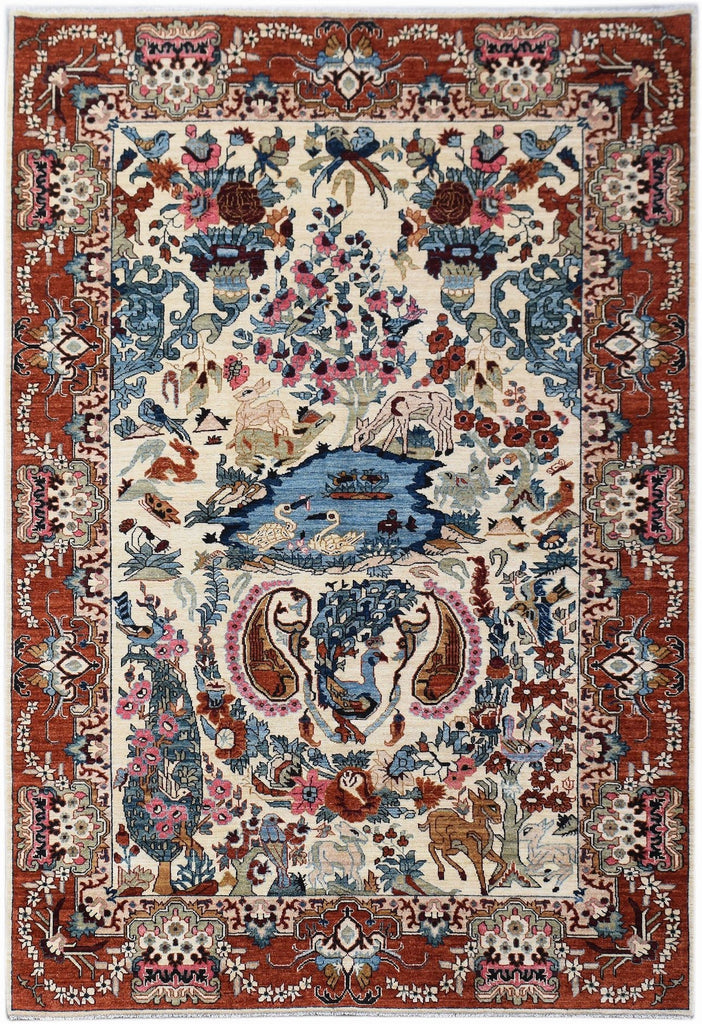 Handwoven Afghan Chobi Rug | 302 x 201 cm | 9'11" x 6'7" - Najaf Rugs & Textile