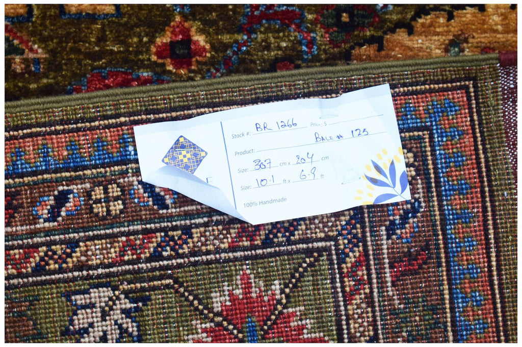 Handwoven Afghan Chobi Rug | 307 x 204 cm | 10'1" x 6'9" - Najaf Rugs & Textile