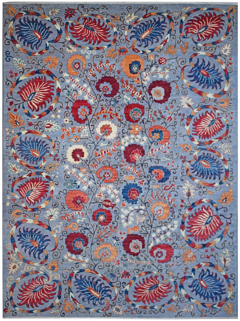 Handwoven Afghan Chobi Rug | 363 x 270 cm | 11'11" x 8'11" - Najaf Rugs & Textile