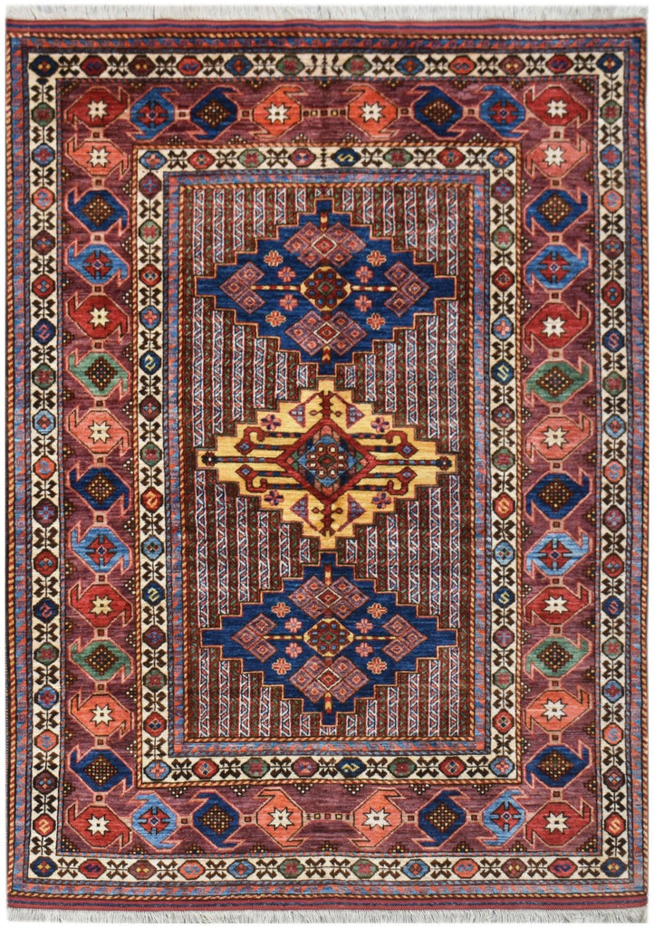 Handwoven Afghan Herati Chobi Rug | 210 x 157 cm | 6'11" x 5'2" - Najaf Rugs & Textile