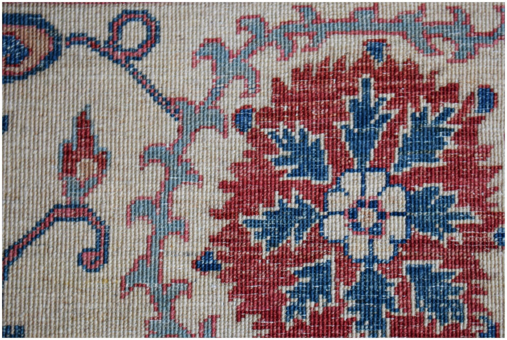 Handwoven Afghan Suzani Chobi Rug | 296 x 205 cm | 9'8" x 6'9" - Najaf Rugs & Textile