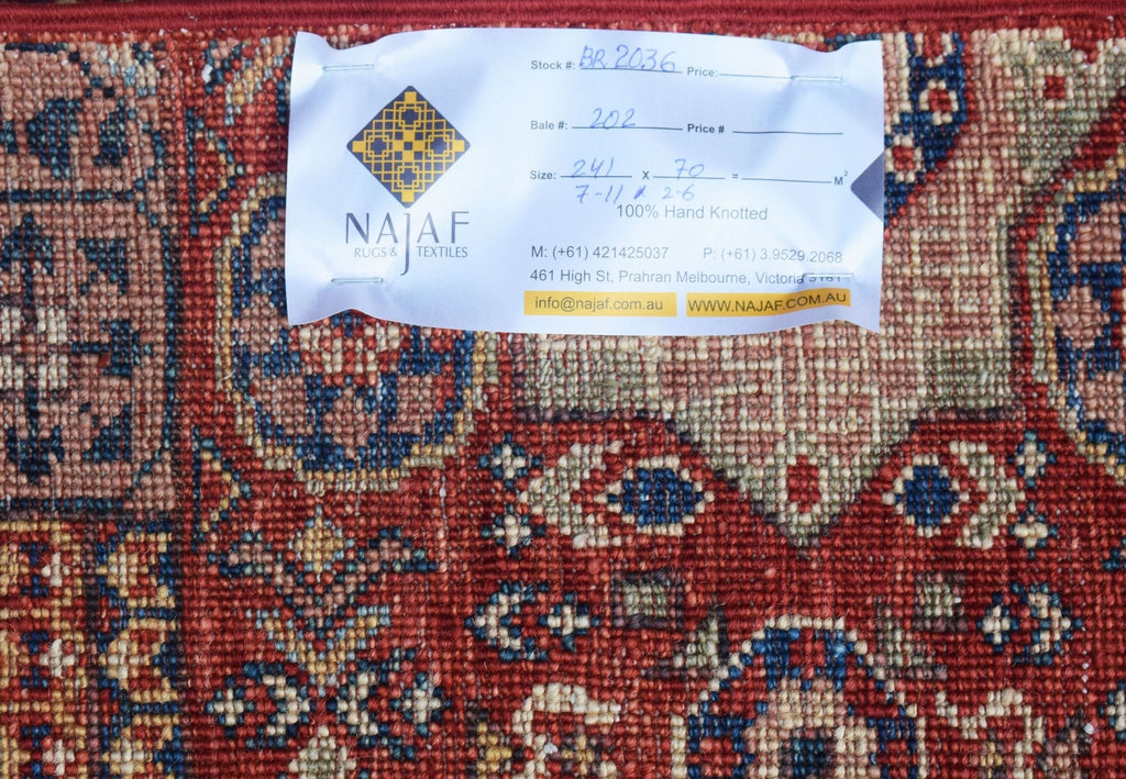 Handwoven Mamluk Chobi Hallway Runner | 241 x 70 cm | 7'11" x 2'6" - Najaf Rugs & Textile