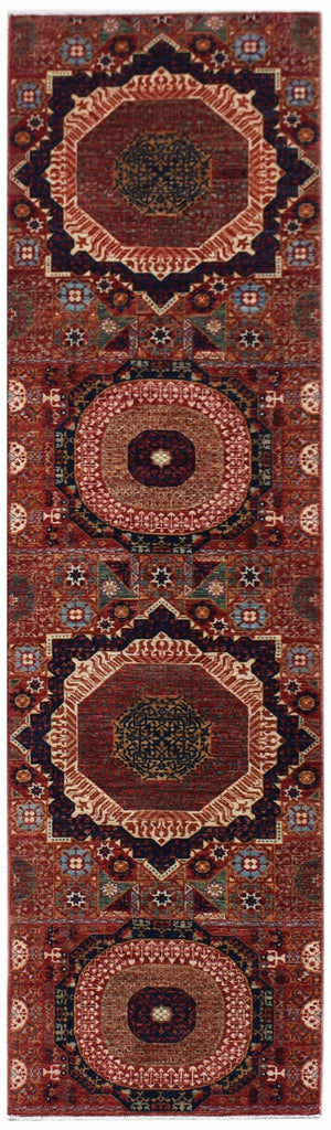 Handwoven Mamluk Chobi Hallway Runner | 306 x 78 cm | 10' x 2'7" - Najaf Rugs & Textile