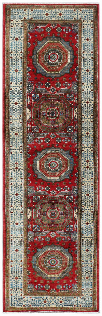 Handwoven Mamluk Chobi Hallway Runner | 306 x 88 cm | 10' x 2'10" - Najaf Rugs & Textile