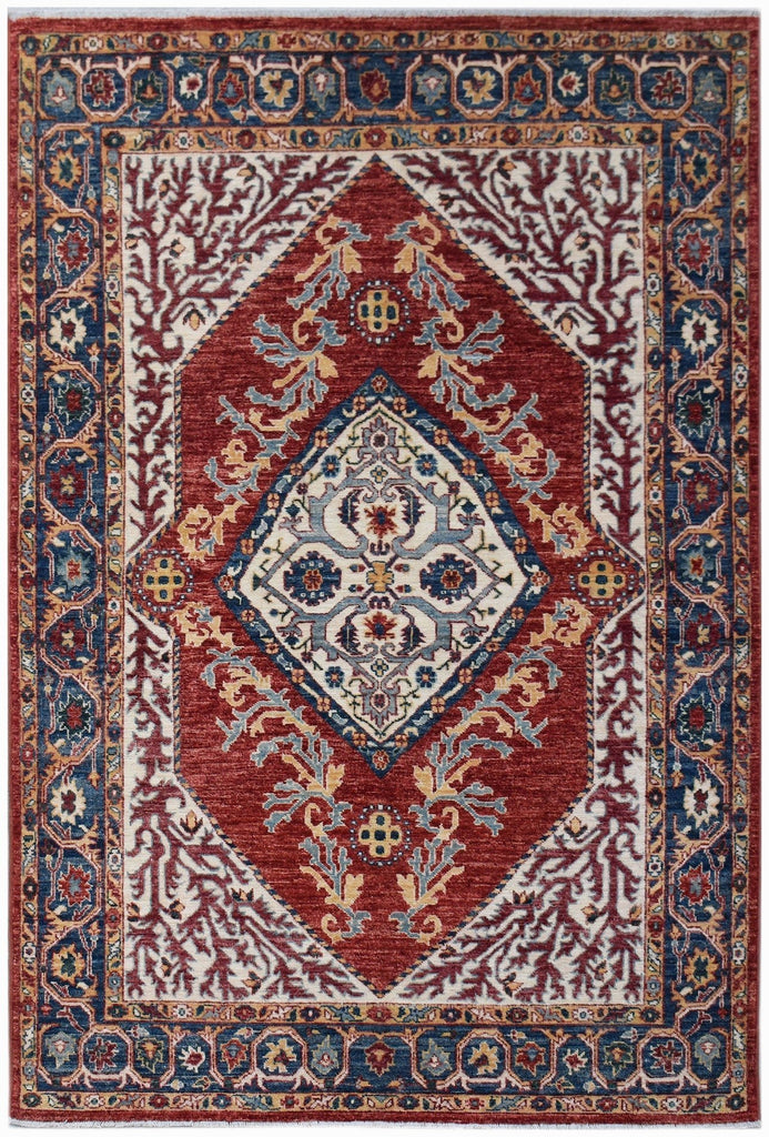 Handwoven Traditional Afghan Chobi Rug | 207 x 244 cm | 6'10" x 4'9" - Najaf Rugs & Textile