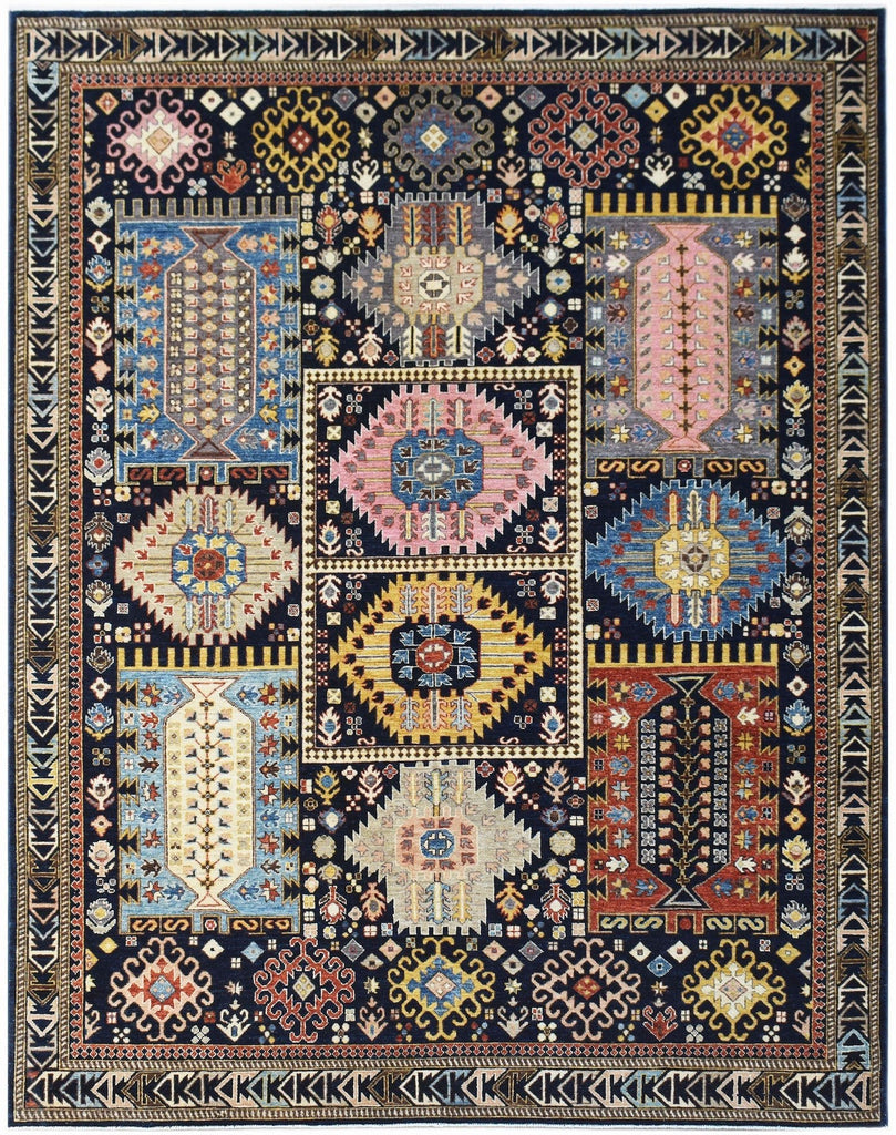 Handwoven Traditional Afghan Chobi Rug | 297 x 241 cm | 9'9" x 7'11" - Najaf Rugs & Textile