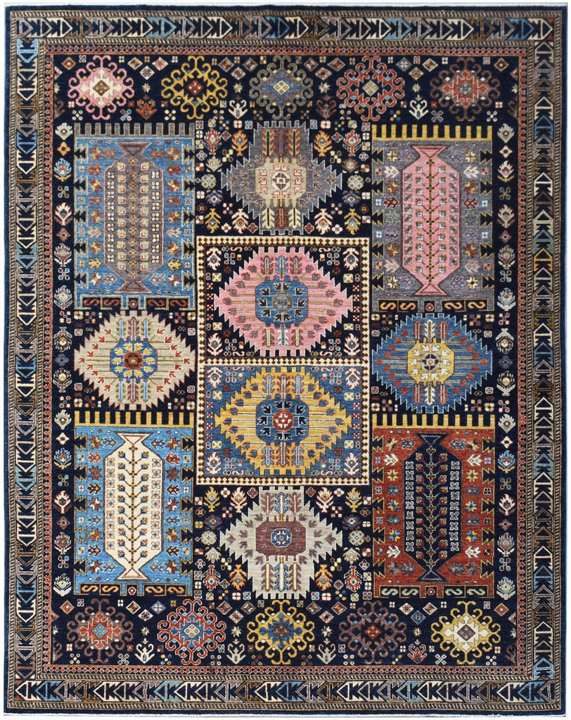 Handwoven Traditional Afghan Chobi Rug | 307 x 246 cm | 10'1" x 8'1" - Najaf Rugs & Textile