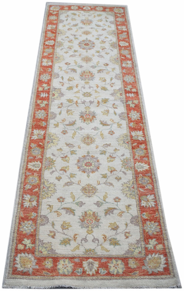 Handwoven Traditional Afghan Hallway Runner | 232 x 67 cm | 7'8" x 2'3" - Najaf Rugs & Textile