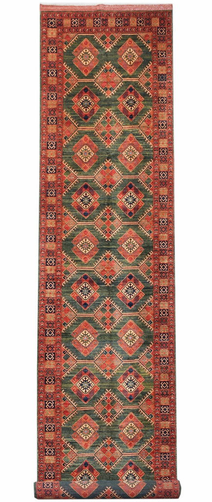 Handwoven Traditional Chobi Hallway Runner | 990 x 152 cm | 32'6" x 5' - Najaf Rugs & Textile