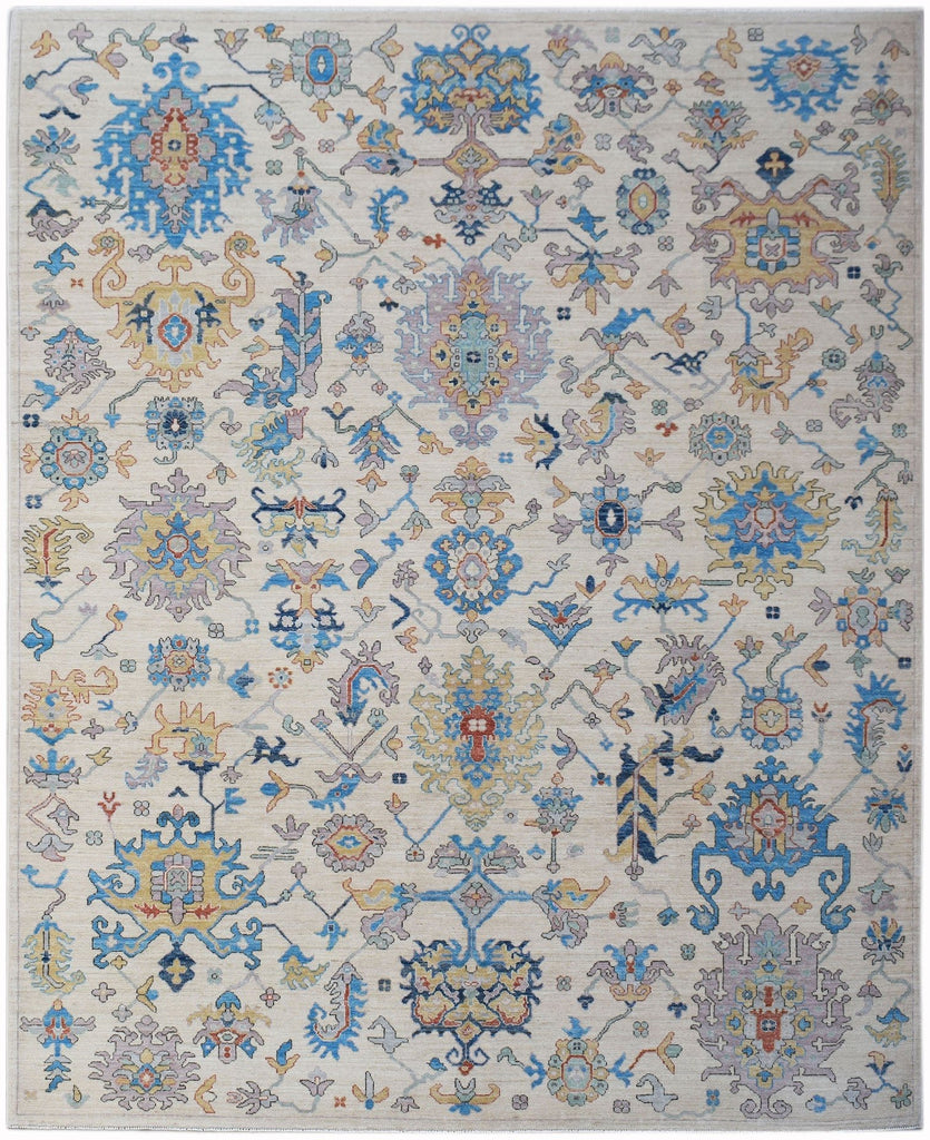 Handwoven Transitional Afghan Chobi Rug | 292 x 248 cm | 9'7" x 8'2" - Najaf Rugs & Textile