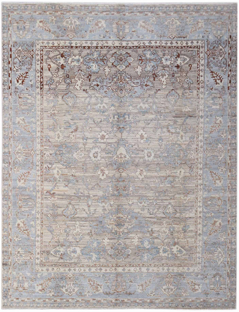 Handwoven Transitional Afghan Chobi Rug | 293 x 238 cm | 9'8" x 7'10" - Najaf Rugs & Textile