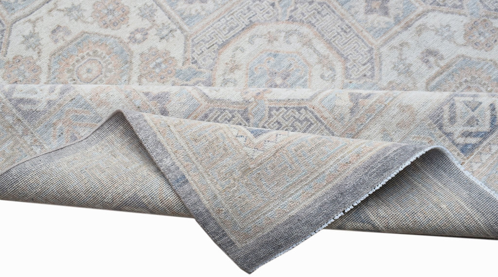 Handwoven Transitional Afghan Chobi Rug | 360 x 274 cm | 11'10" x 9' - Najaf Rugs & Textile