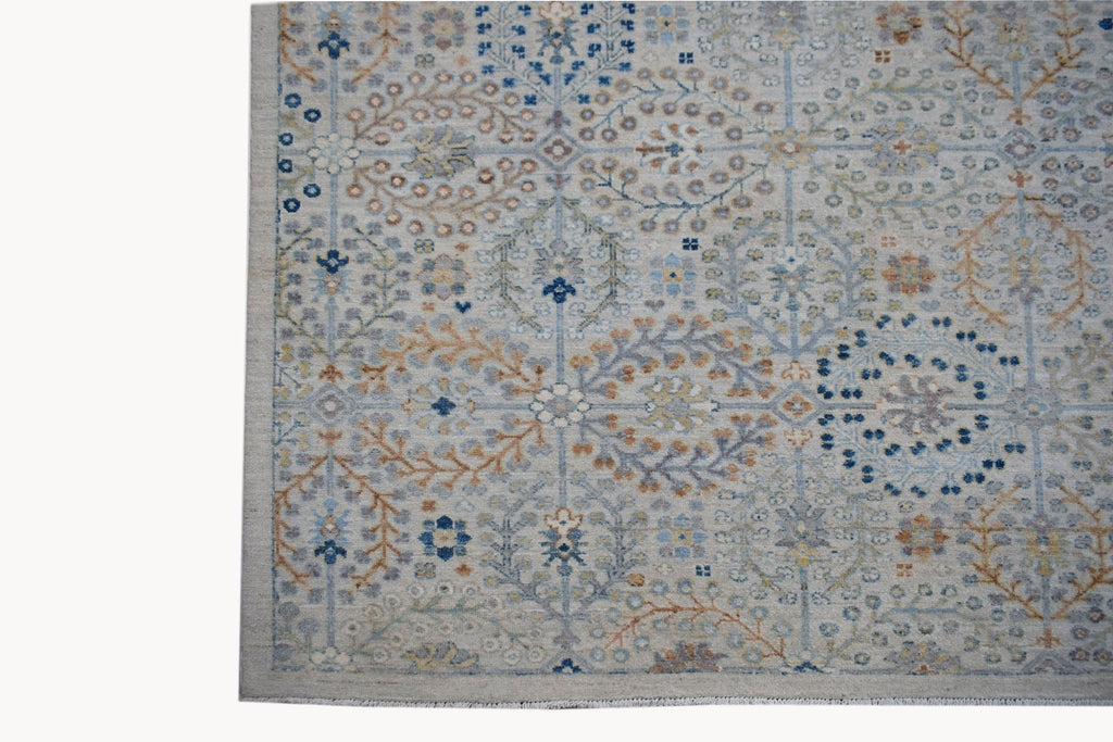 Handwoven Transitional Afghan Chobi Rug | 447 x 371 cm | 14'8" x 12'2" - Najaf Rugs & Textile