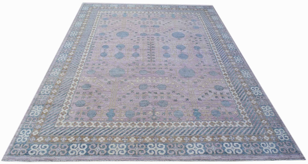 Handwoven Transitional Afghan Khotan Chobi Rug | 363 x 278 cm | 11'11" x 9'2" - Najaf Rugs & Textile